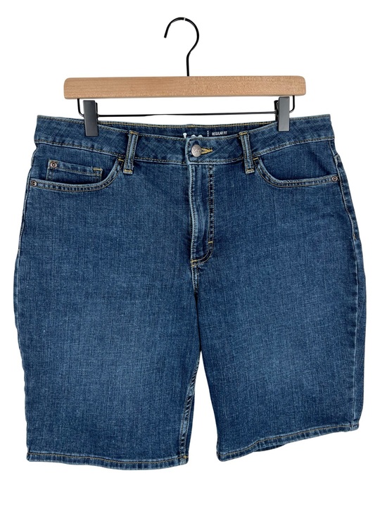 Lee Pants - Lee Mid Rise Bermuda Jean Shorts Regular Fit Women's‎ Size 14 Stretch